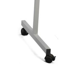 Basic verrijdbaar garderoberek dubbelzijdig - zilvergrijs