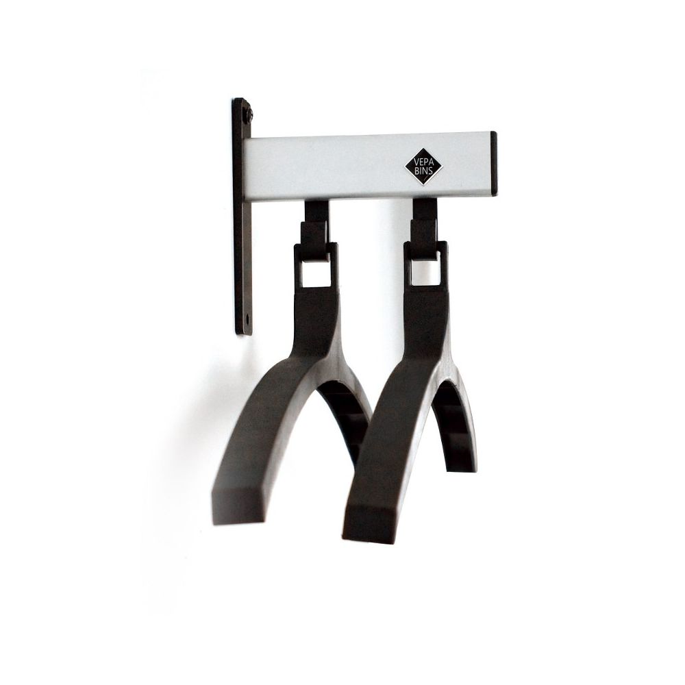 Basic Pro-line wandgarderobe met 2 kledinghangers - grijs/zwart