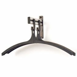 Basic Pro-line wandgarderobe met 2 kledinghangers - grijs/zwart