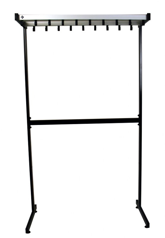 Basic Pro-line vrijstaand garderoberek 19 haken enkelzijdig - grijs/zwart