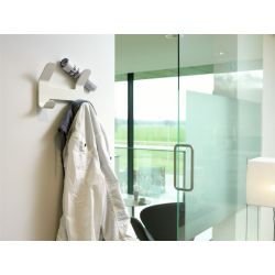 Functionals Quattro wandkapstok - wit