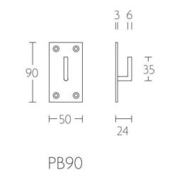 Piet Boon PB90 jashaak medium 50x90x3mm brons