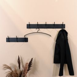 Spinder Design Fusion 5-haaks wandkapstok - zwart