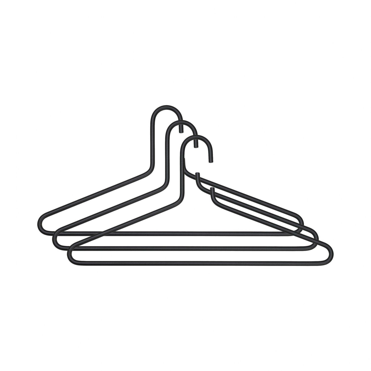 Spinder Design Senza 6 kledinghangers (set van 3 stuks) - zwart