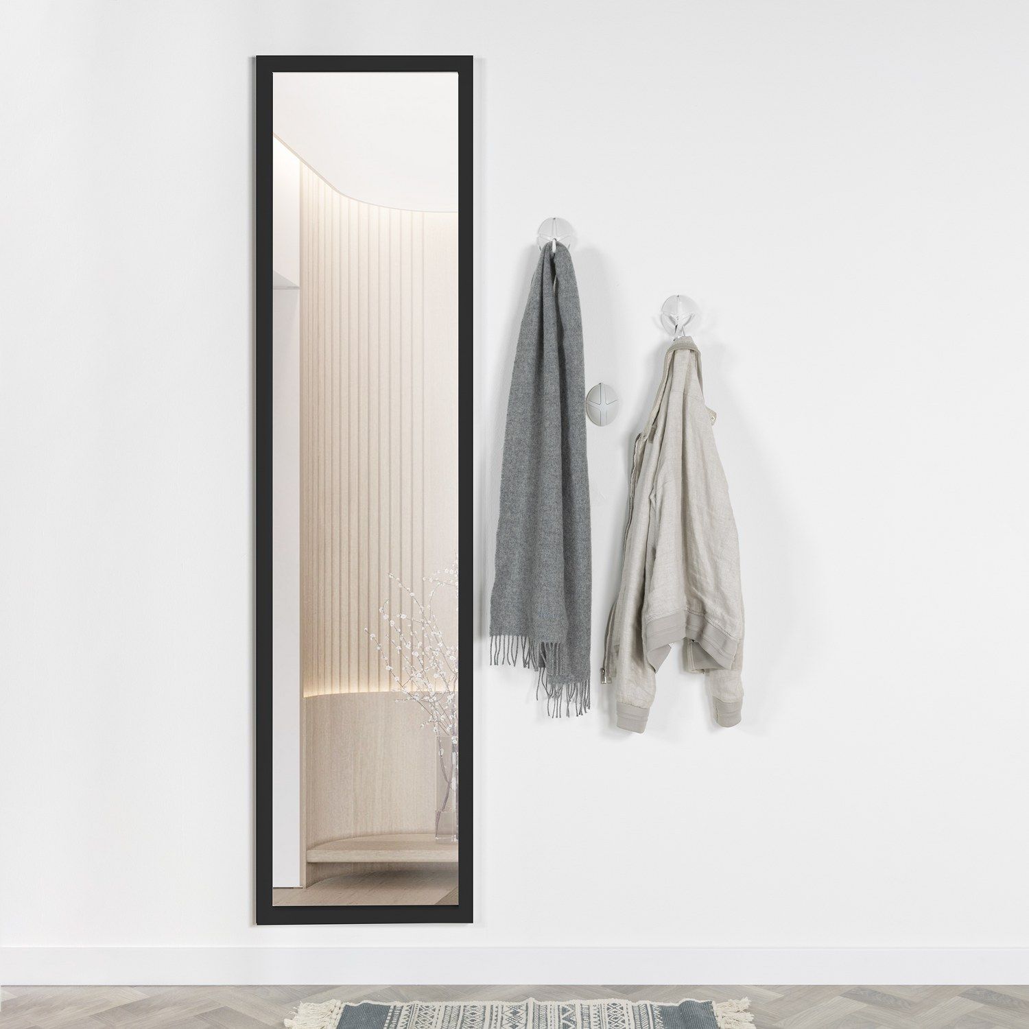 Spinder Design Senza M2 passpiegel 185x46 cm - zwart