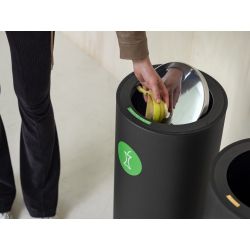 Functionals Revolved L1 tuimeldeksel afvalbakysteem - zwart