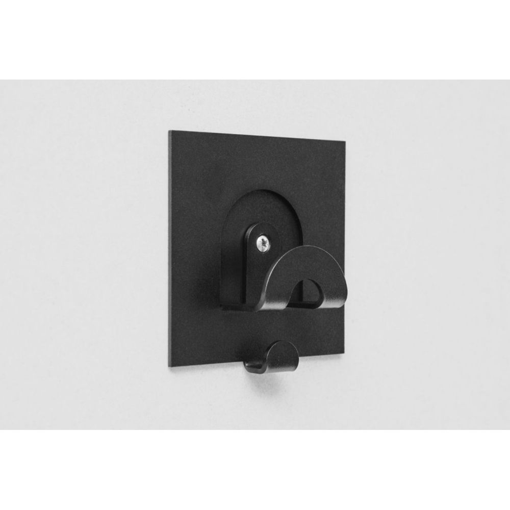 Cascando wandkapstok Flow 1 - zwart