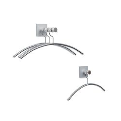 Cascando Hangon 2 wandgarderobe voor 2 kledinghangers - aluminium