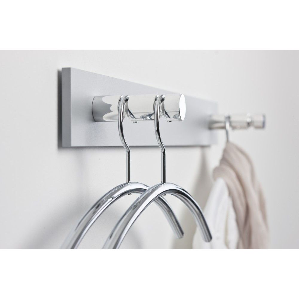 Cascando Hangon Double 4 wandgarderobe voor 4 kledinghangers - aluminium