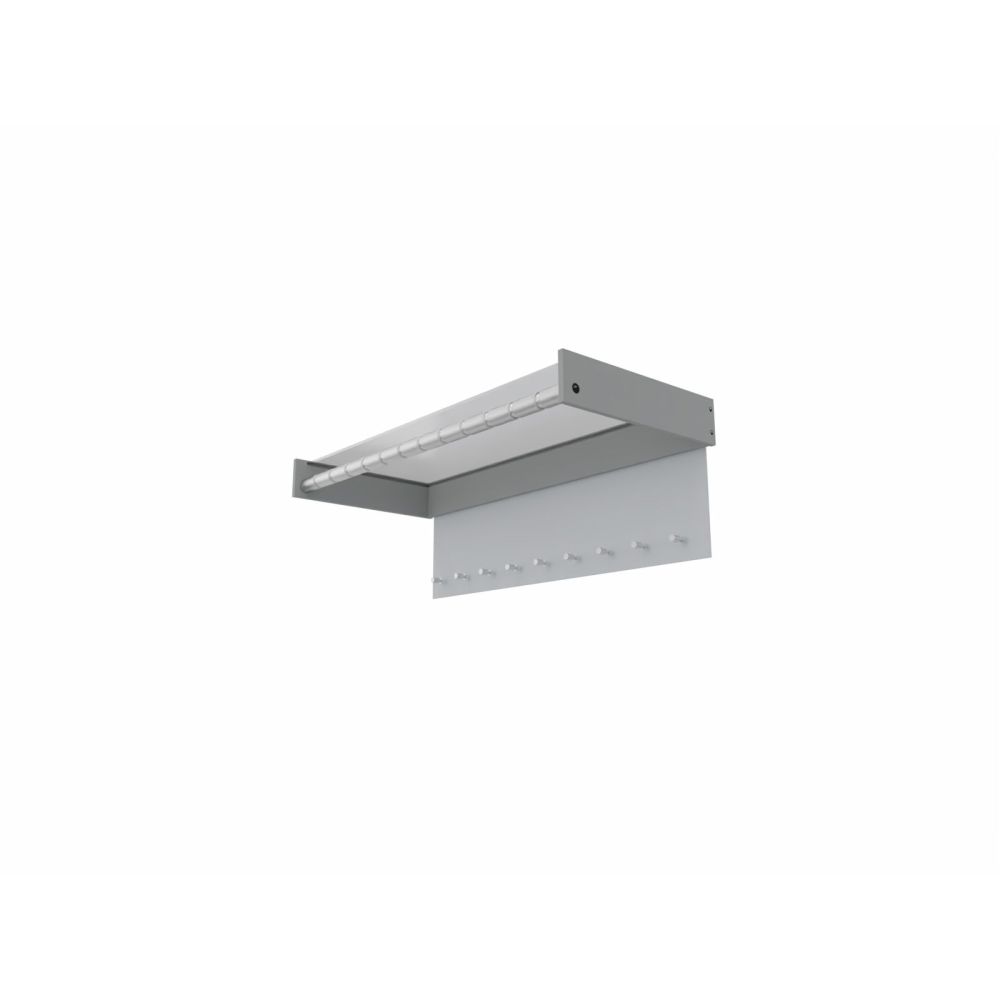 Cascando Hangon 12 Large wandgarderobe voor 12 kledinghangers - aluminium