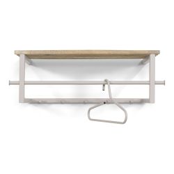 Spinder Design wandkapstok Marco - silky taupe/eikenhout