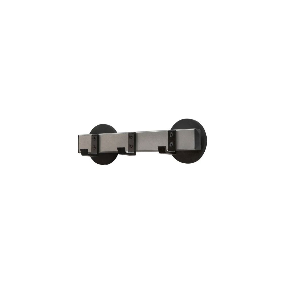 Basic HIQ magnetische wandkapstok met 3 haken - grijs/zwart