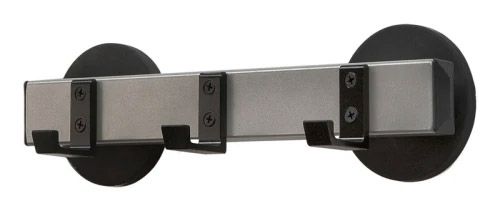 Basic HIQ magnetische wandkapstok met 3 haken - grijs/zwart