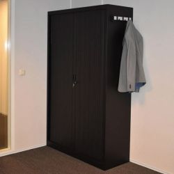 Basic HIQ magnetische wandkapstok met 3 haken - grijs/zwart