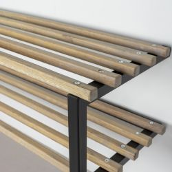 Spinder Design Rizzoli/Marco XL (100 cm) schoenenrek - zwart/eikenhout