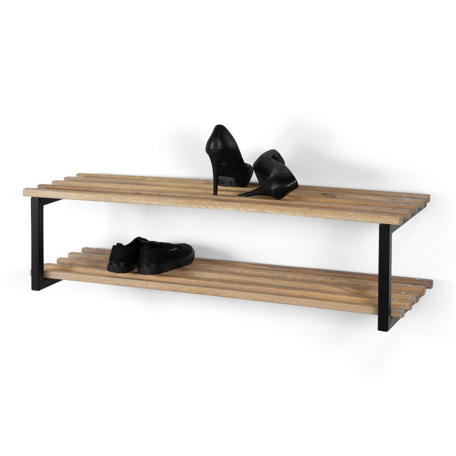 Spinder Design Rizzoli/Marco XL (100 cm) schoenenrek - zwart/eikenhout