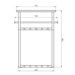 Spinder Design wandkapstok Rizzoli - zwart