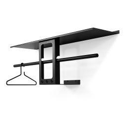 Spinder Design Luno Small 100 wandkapstok - zwart