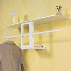 Spinder Design Luno Small 100 wandkapstok - wit