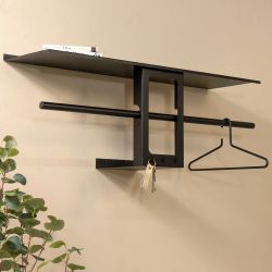 Spinder Design Luno Small 70 wandkapstok - zwart