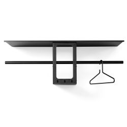 Spinder Design Luno Small 70 wandkapstok - zwart