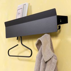 Spinder Design Vigilo 80 wandkapstok - zwart