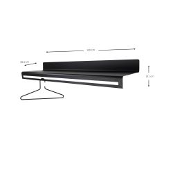 Spinder Design Sway 120 wandkapstok - zwart