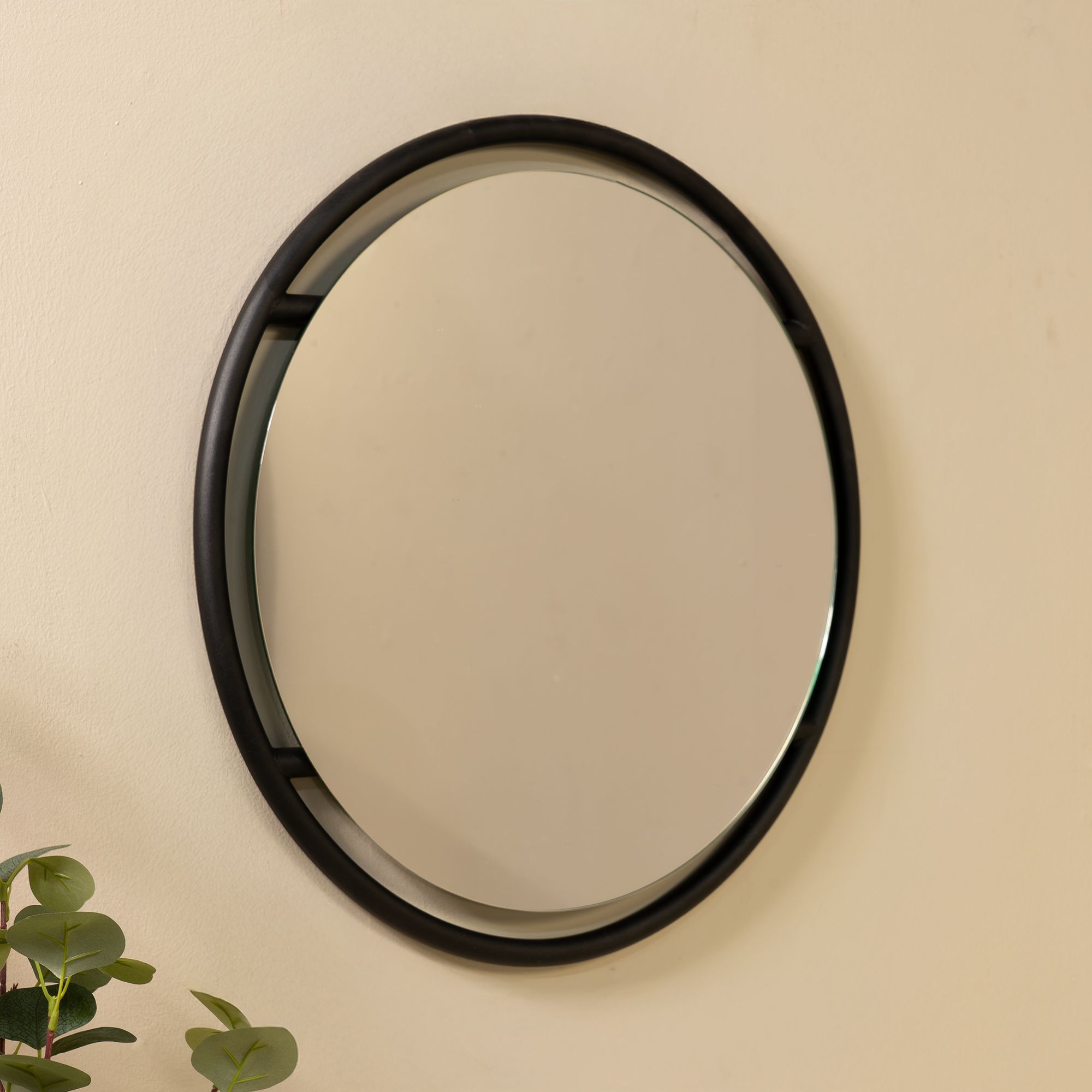 Spinder Design Orbis S spiegel 59x59 cm - zwart