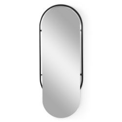 Spinder Design Orbis oval 160 spiegel 159x59 cm - zwart