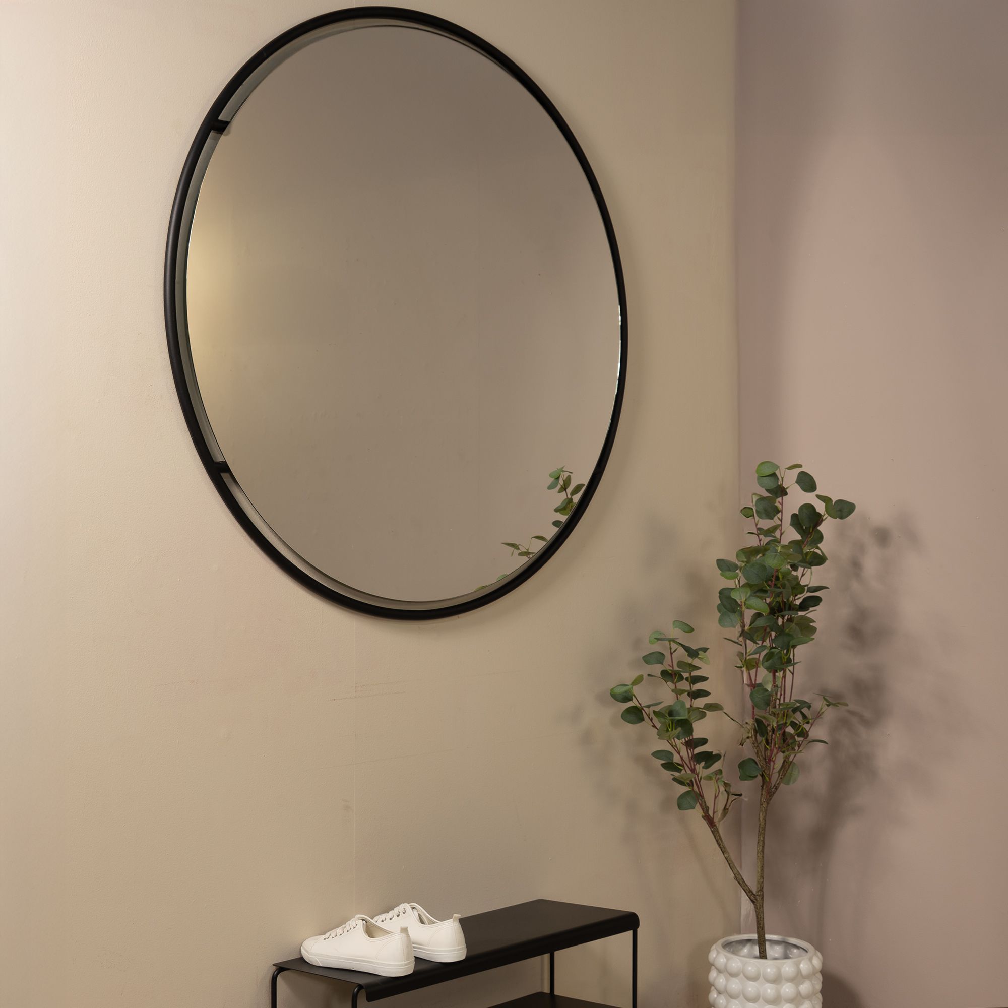 Spinder Design Orbis L spiegel 119x119 cm - zwart