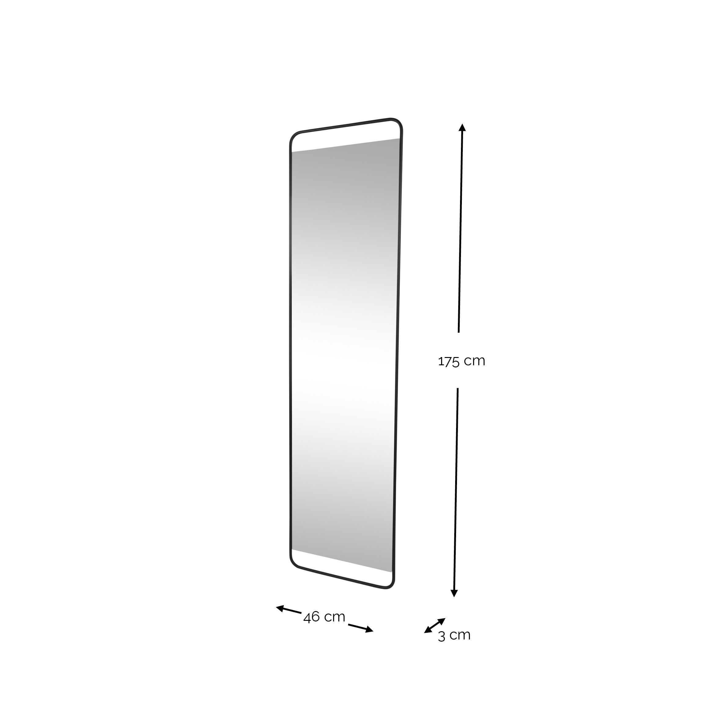 Spinder Design Rex Mirror L spiegel 175x46cm - zwart