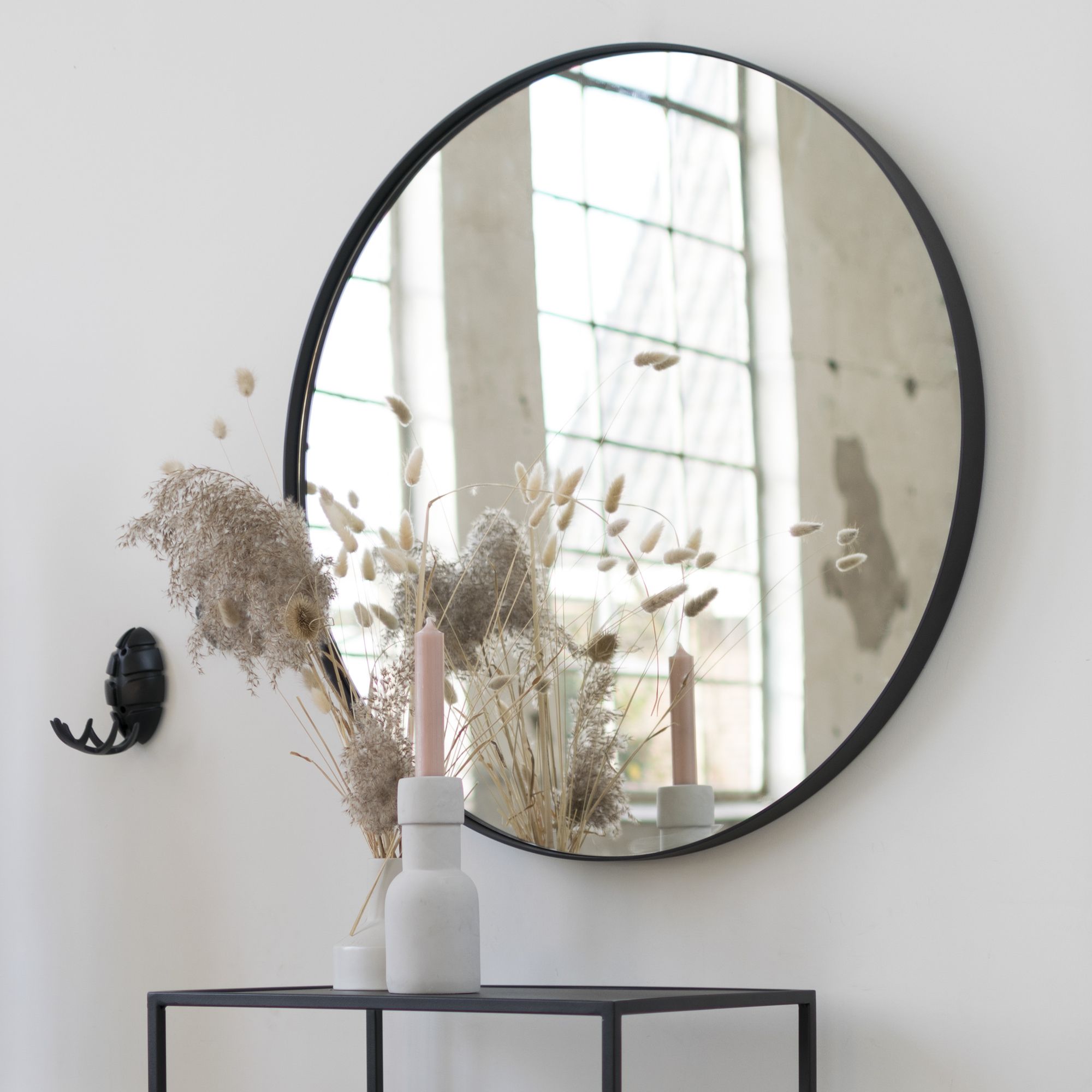Spinder Design Donna 5 spiegel 90x90 cm - zwart