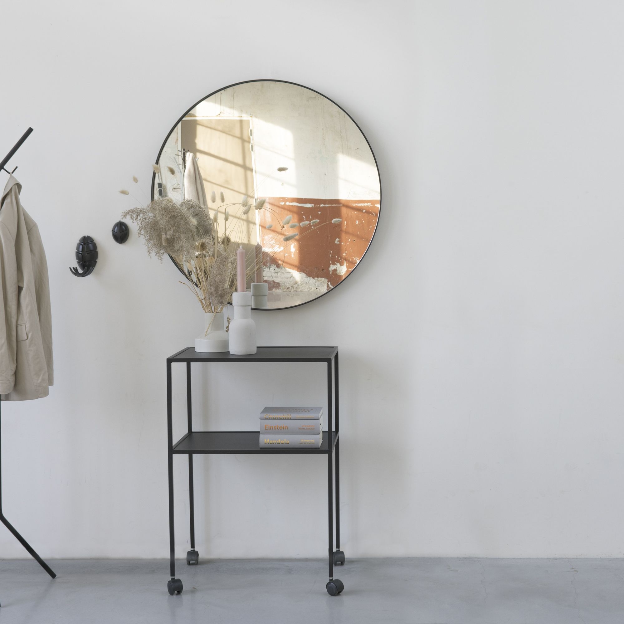 Spinder Design Donna 5 spiegel 90x90 cm - zwart