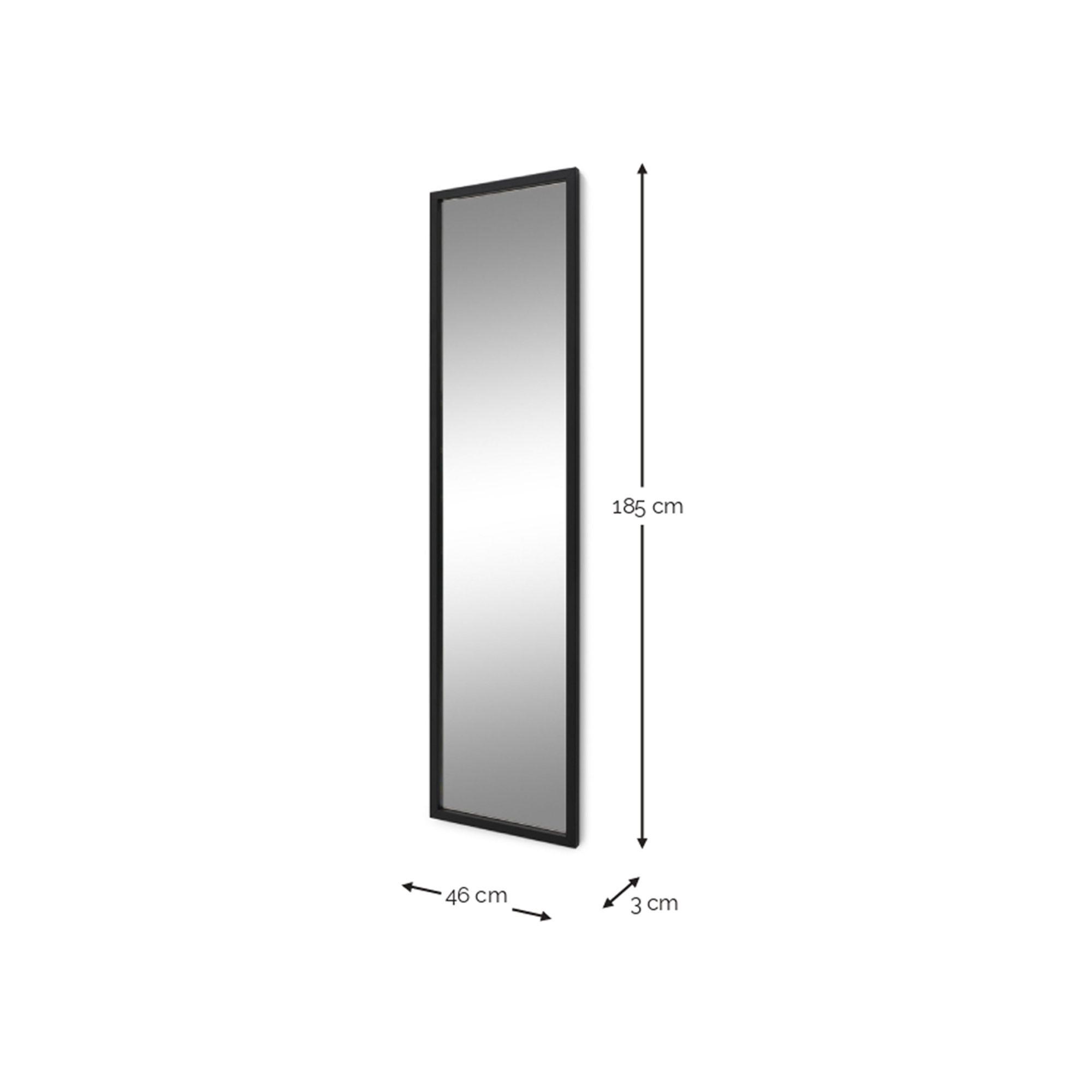 Spinder Design Senza M2 passpiegel 185x46 cm - wit
