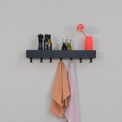 Spinder Design Multi 7 wandkapstok - zwart