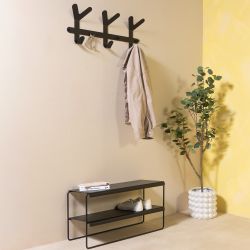 Spinder Design Frondo wandkapstok 66 cm breed - zwart