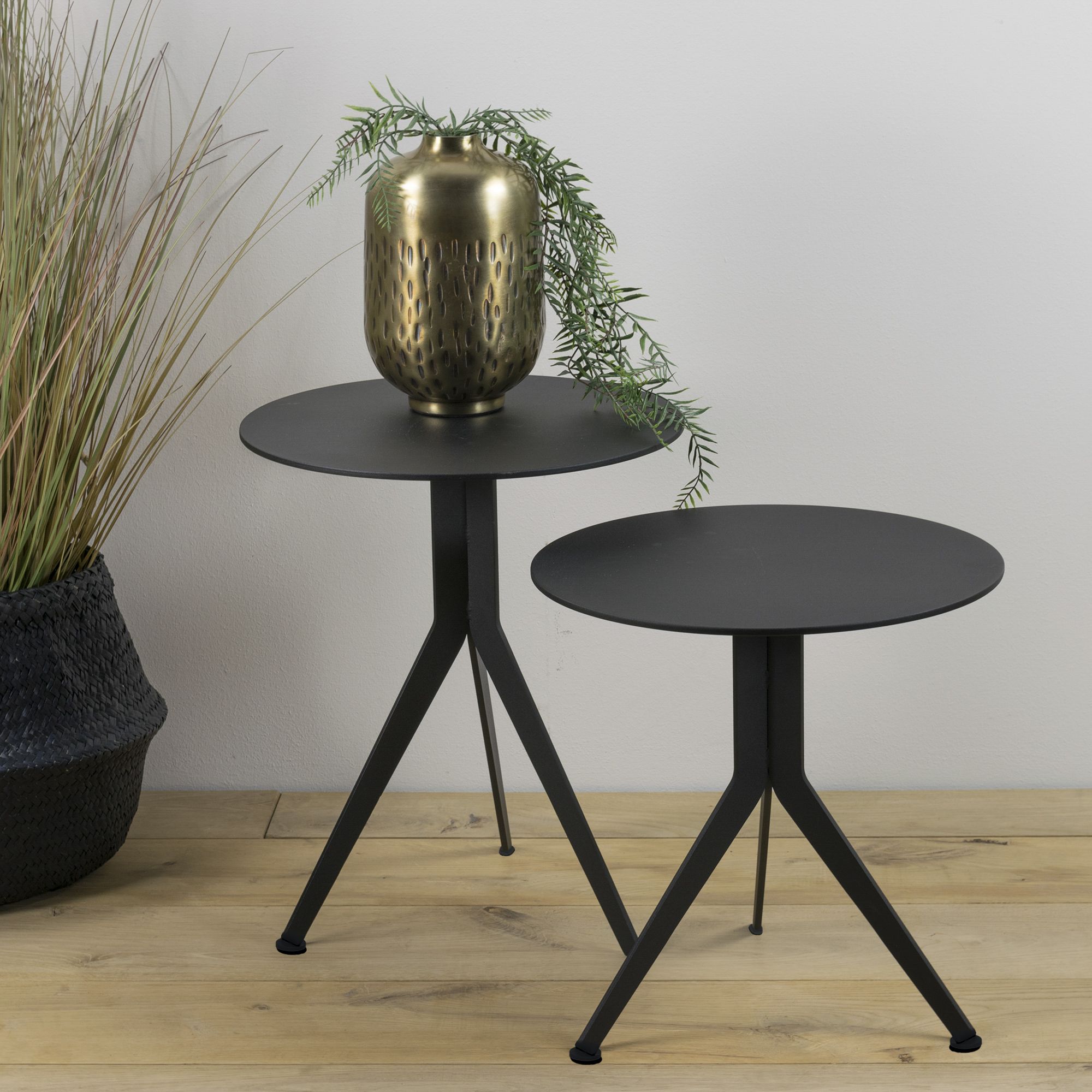 Spinder Design Daley High bijzettafel 45 cm hoog - zwart