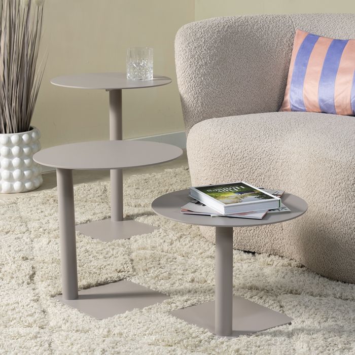 Spinder Design Daley High bijzettafel 45 cm hoog - silky taupe
