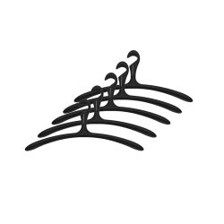 Spinder Design Arx kledinghangers (set van 5) - zwart