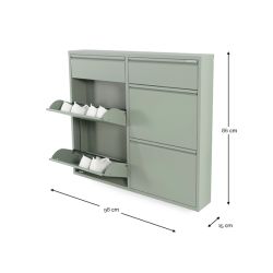 Spinder Design Billy 6 schoenenkast - dusty green