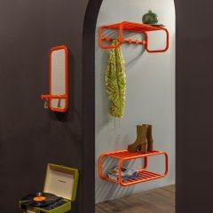 Spinder Design Retro spiegel 60x35 cm - pure orange
