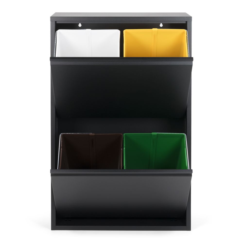 Spinder Design GIGI 4 afvalscheider 74l - zwart