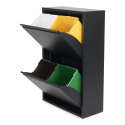 Spinder Design GIGI 4 afvalscheider 74l - zwart