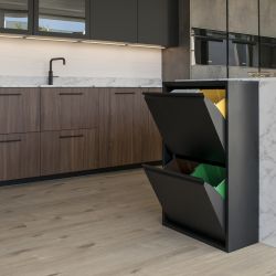 Spinder Design GIGI 4 afvalscheider 74l - zwart