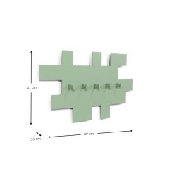 Spinder Design Tetromino wandkapstok - dusty green