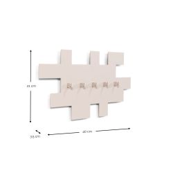 Spinder Design Tetromino wandkapstok - silky taupe