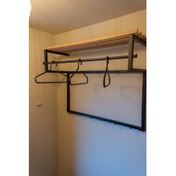 Spinder Design Rizzoli XL (100 cm) wandkapstok - zwart/eikenhout