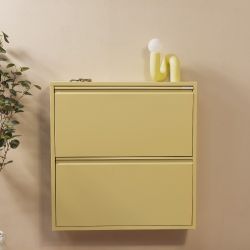 Spinder Design Billy 2 schoenenkast - butter yellow