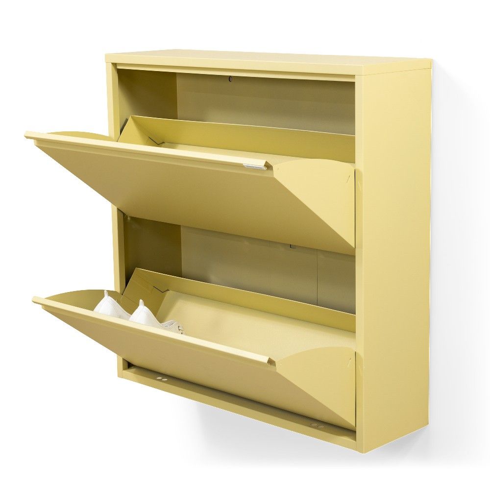 Spinder Design Billy 2 schoenenkast - butter yellow
