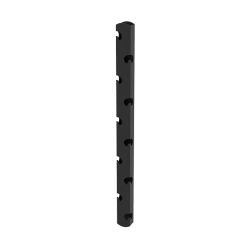 Basic HOOKA Steelful wandkapstok verticaal met 10 haken - zwart